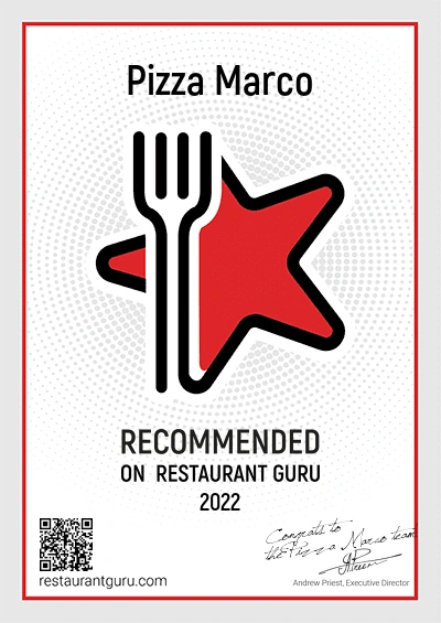 Pizza Marco certifikat